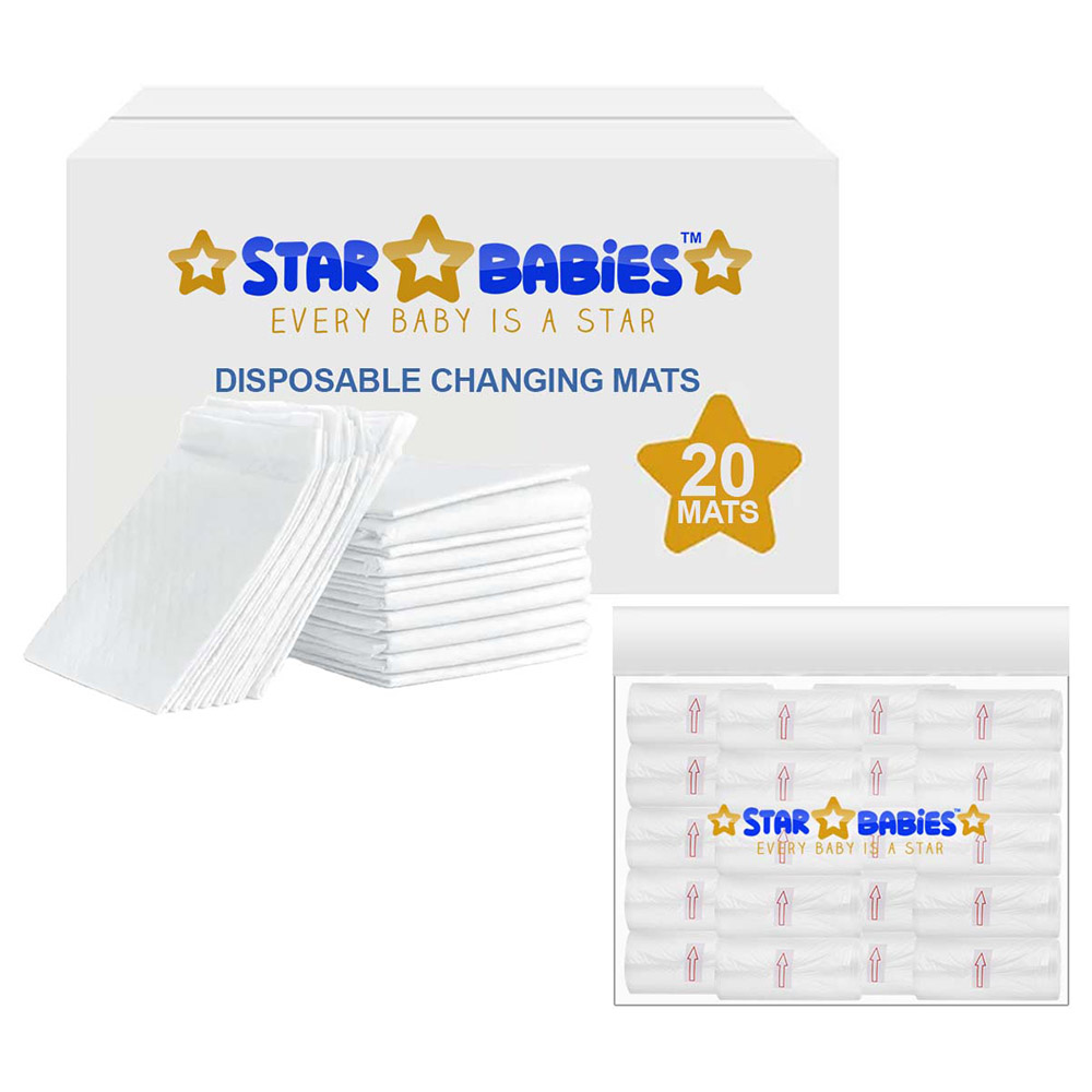 Star Babies - Disposable Changing Mat with Scented Bag - 20pcs - White