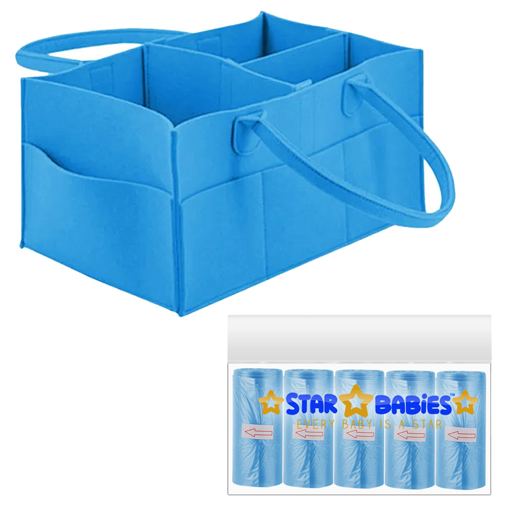 Star Babies - Caddy Diaper Bag Organizer with Scented Bag 5pcs - Light Blue