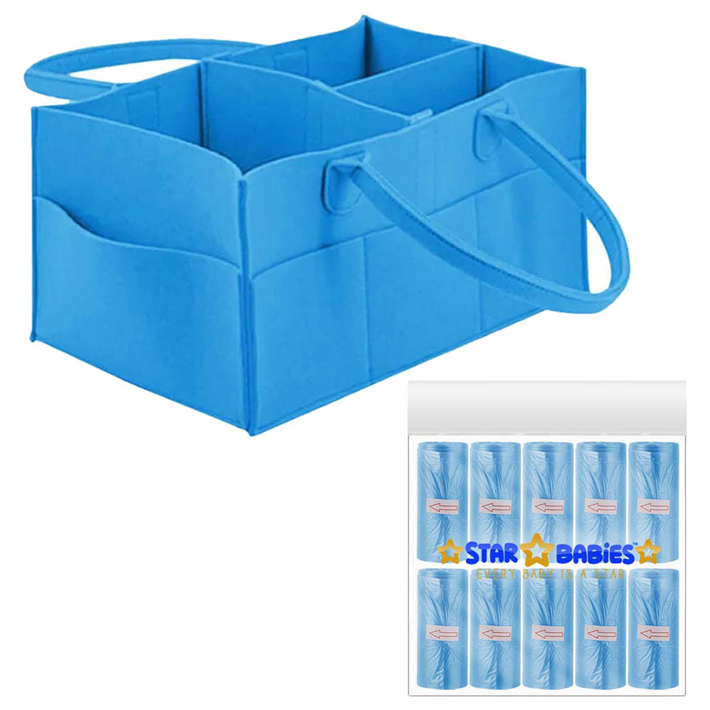 Star Babies - Caddy Diaper Bag Organizer with Scented Bag - 10pcs - Light Blue