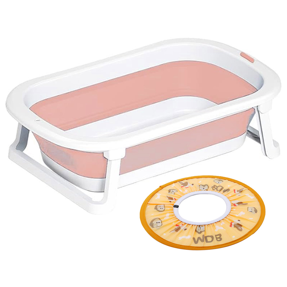 Star Babies - Foldable Bathtub With Round Shower Cap - Pink
