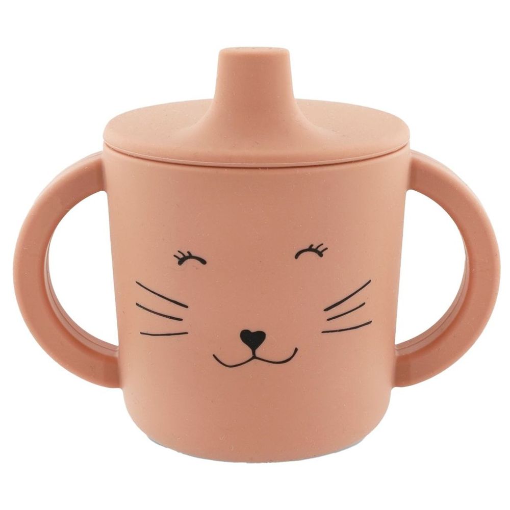 Trixie - Silicone Sippy Cup With Handles - Mrs. Cat - 200ml