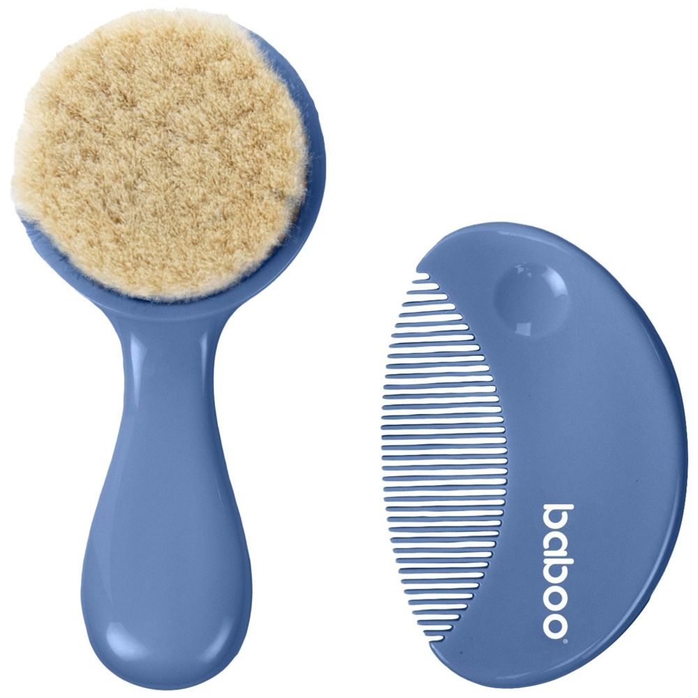 Baboo - Baby Brush & Comb Set - Blue Haze