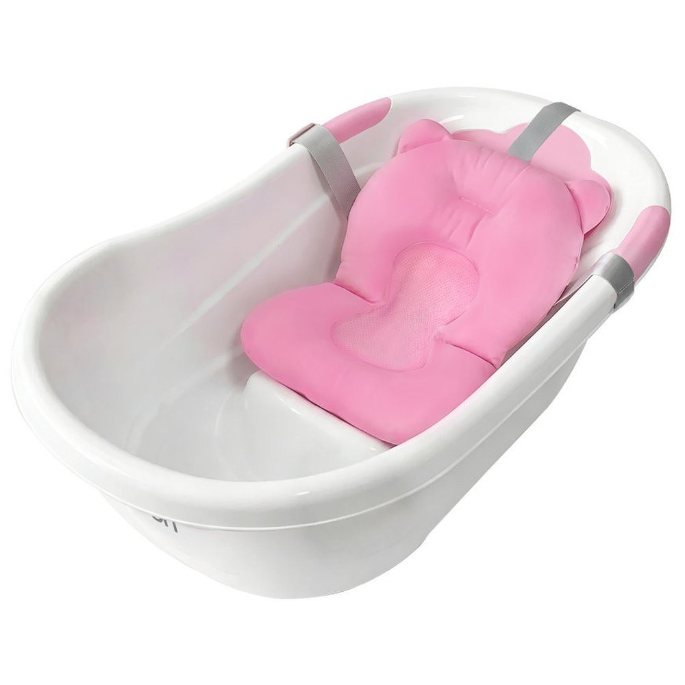 Moon - Baby Wavee Bath Tub With Anti-Slip Bath Pad - Pink
