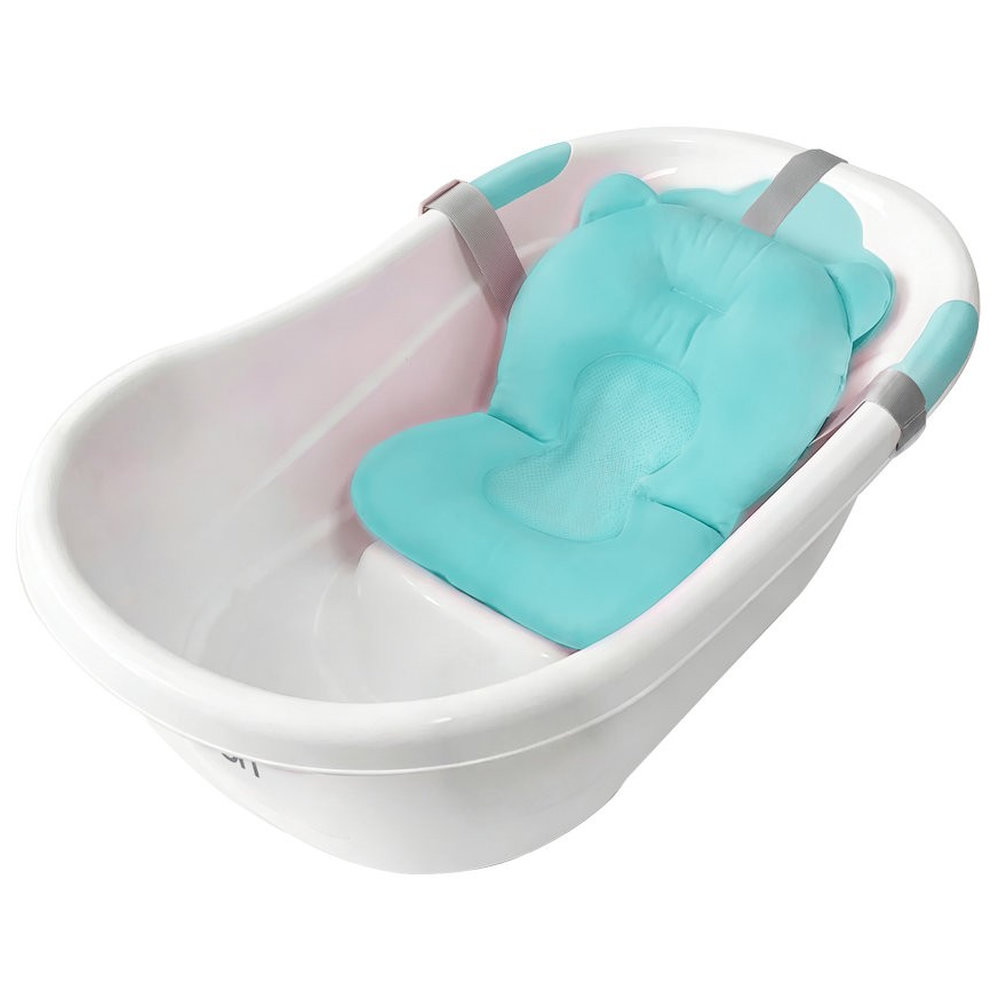 Moon - Baby Wavee Bath Tub With Anti-Slip Bath Pad - Blue