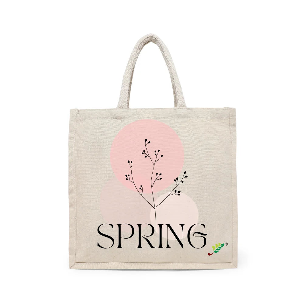 BYFT - Printed Carry-All Cotton Canvas Tote Bag - Spring