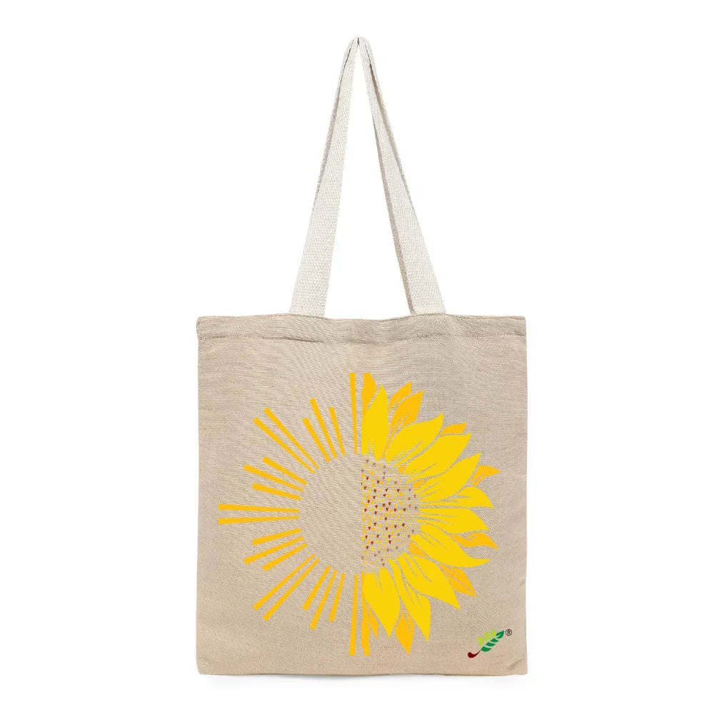 BYFT - Printed Unlaminated Juco Tote Bag - You Are My Sunflower