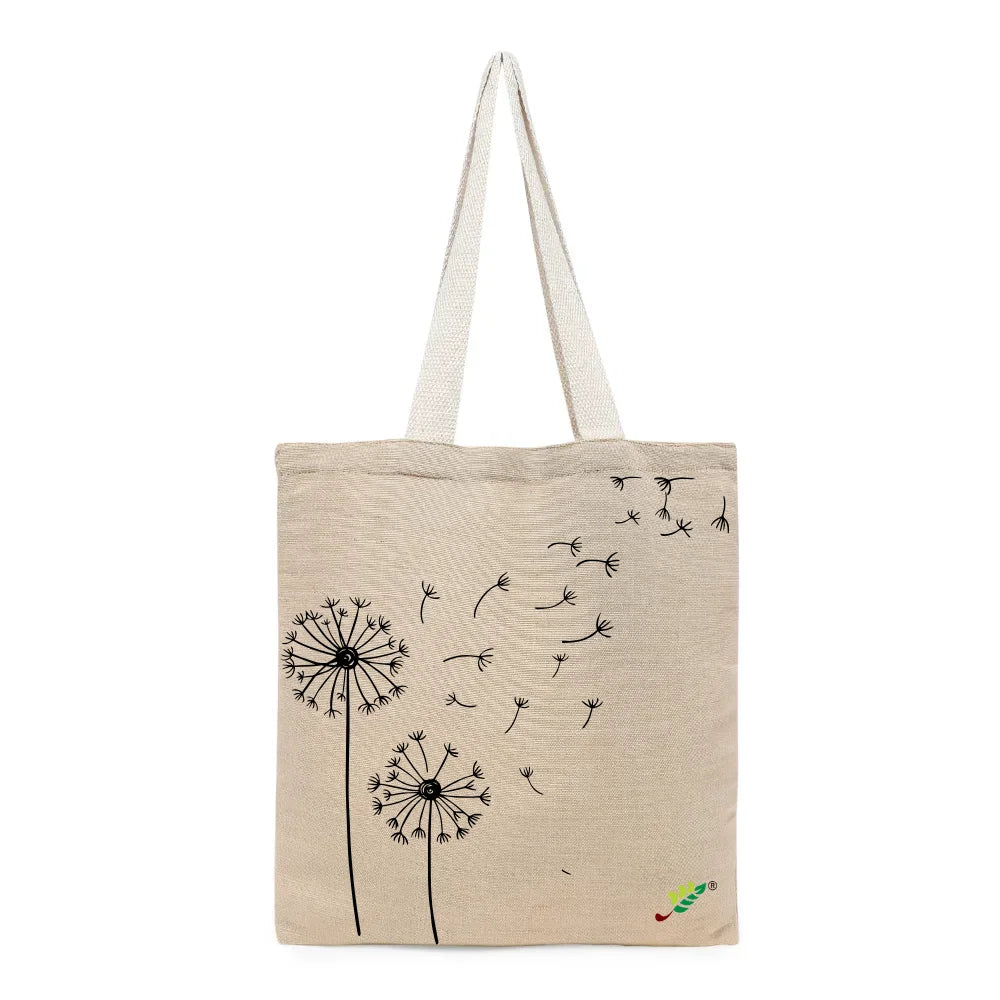 BYFT - Printed Unlaminated Juco Tote Bag - Dandelion