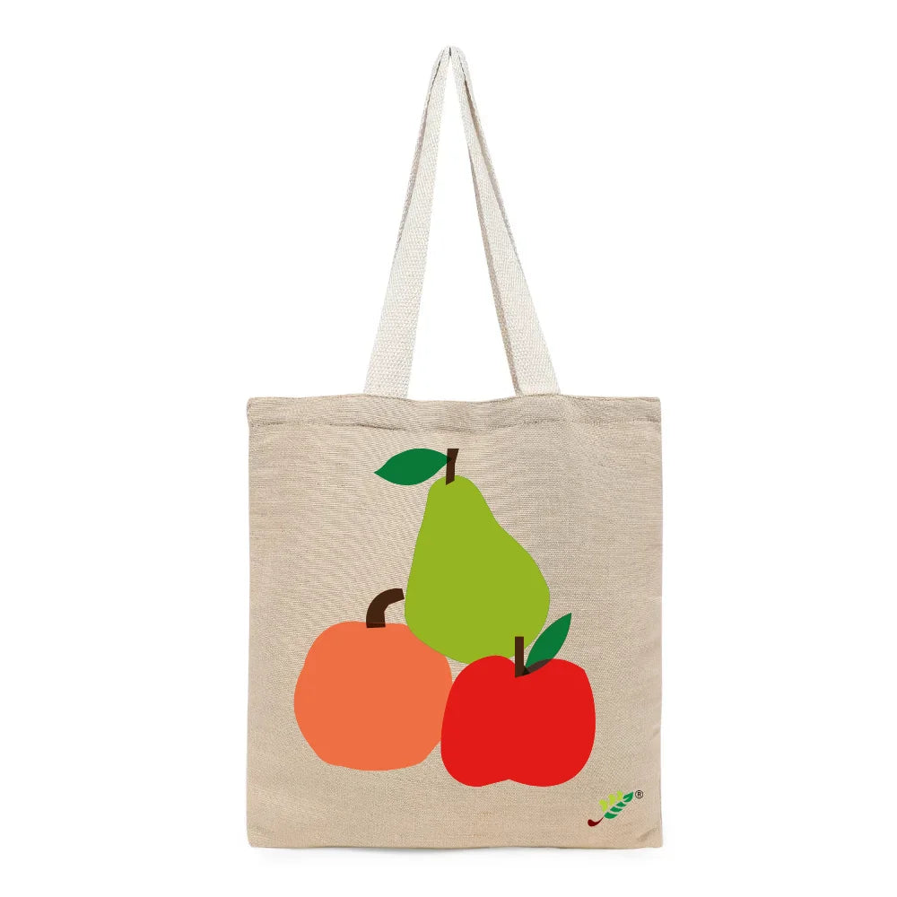 BYFT - Printed Unlaminated Juco Tote Bag - Fruit Stack