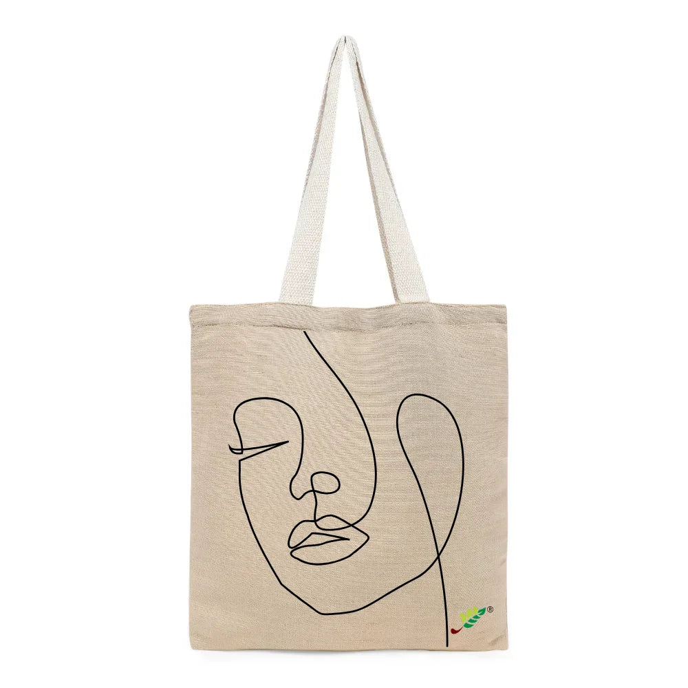 BYFT - Printed Unlaminated Juco Tote Bag - Line Of Being