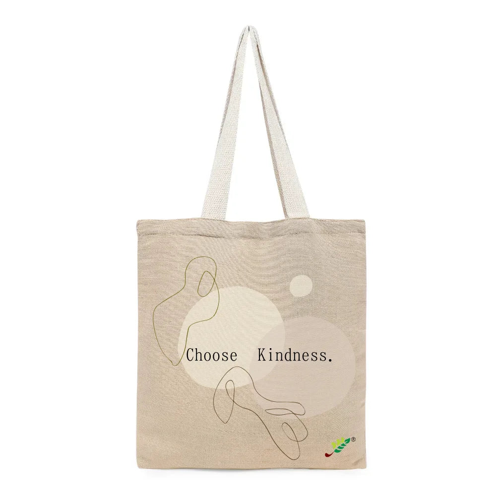 BYFT - Printed Unlaminated Juco Tote Bag - Choose Kindness