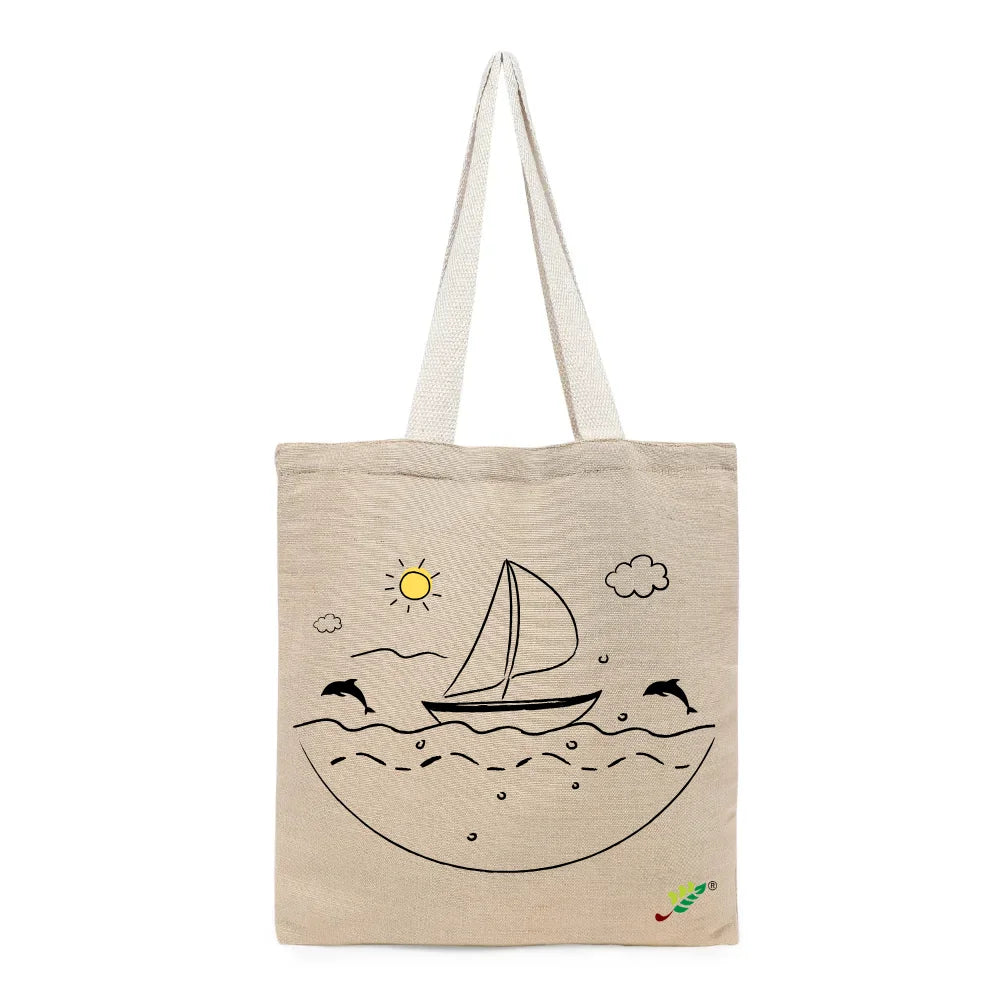 BYFT - Printed Unlaminated Juco Tote Bag - Ocean Dreams