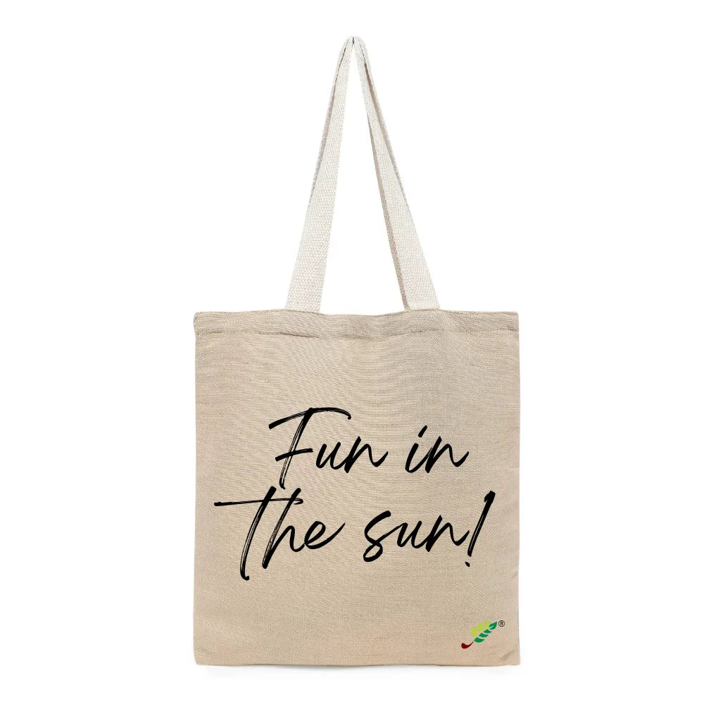 BYFT - Printed Unlaminated Juco Tote Bag - Fun In The Sun
