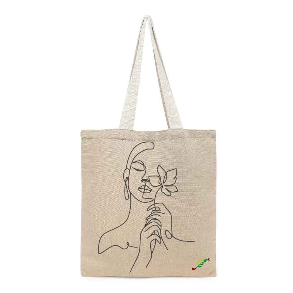 BYFT - Printed Unlaminated Juco Tote Bag - Blossom Muse