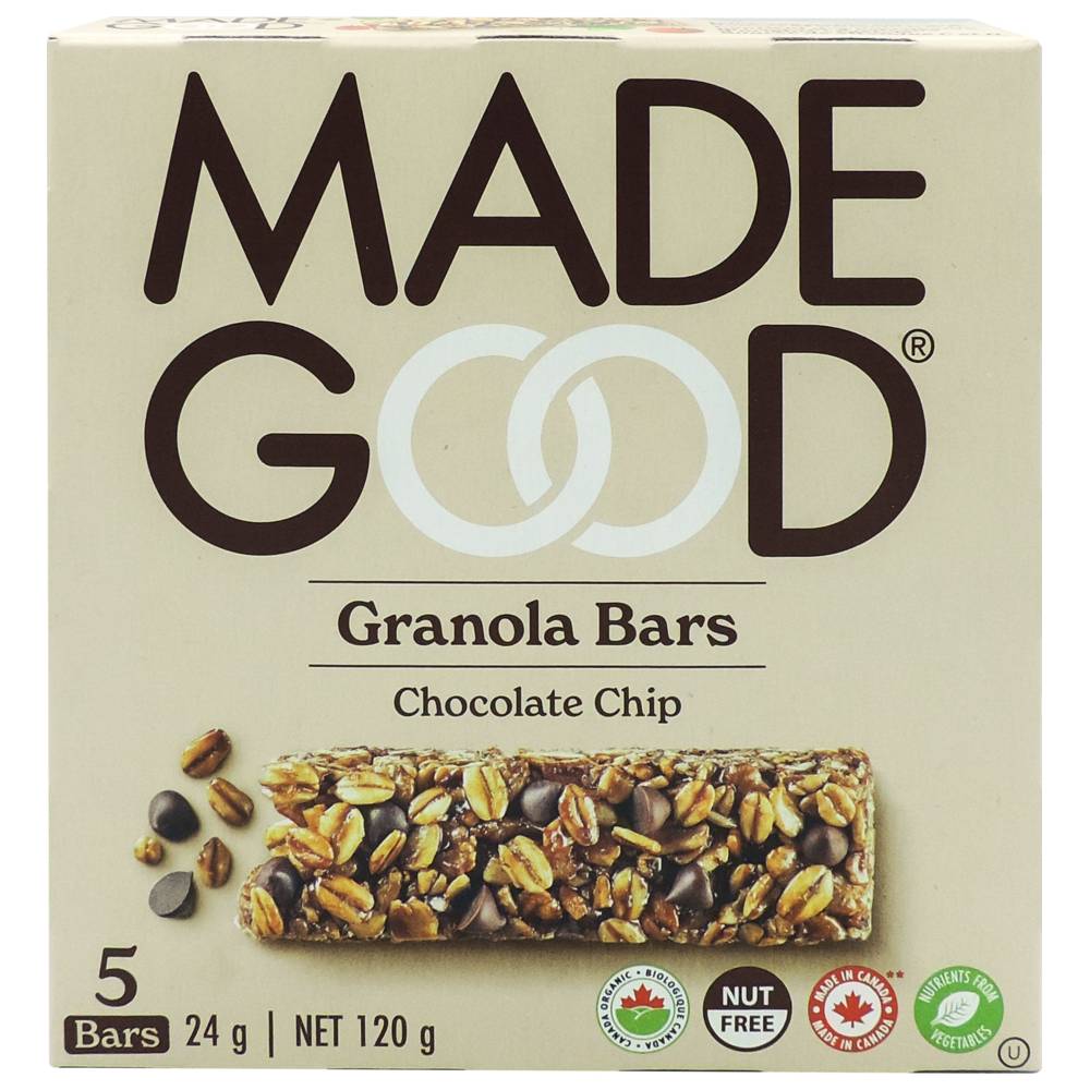 Made Good - Granola Bars - Chocolate Chip - Pack of 5 - 120 gm