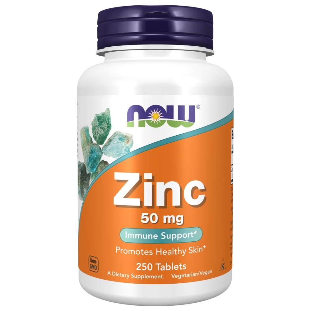 Now Foods - Zinc 50mg Tablets - 250 Pcs