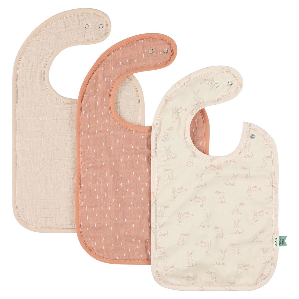 Trixie - Bib Mix Set - Rosy Rabbit - 3 Pcs