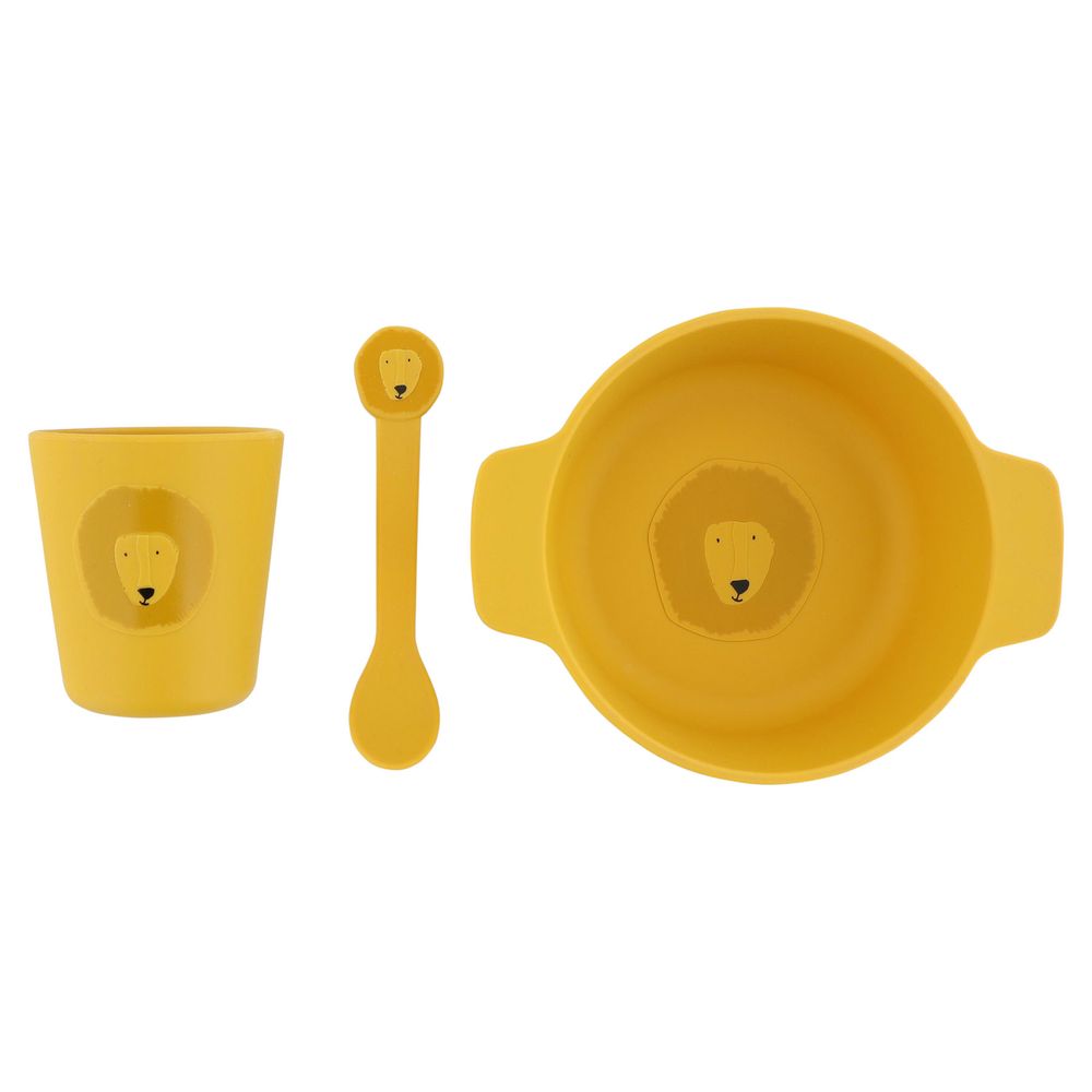 Trixie - Silicone First Meal Set - Bowl, Spoon & Cup - Mr. Lion