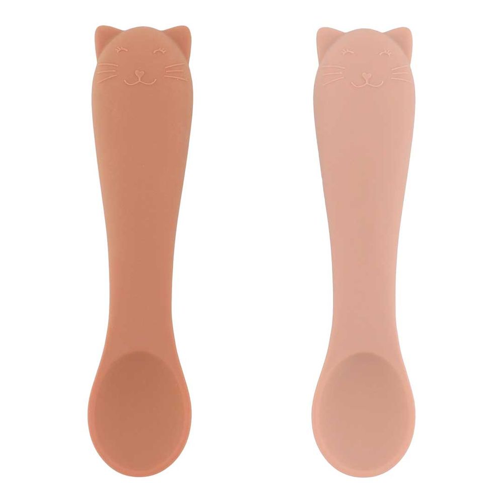 Trixie - Baby Silicone Feeding Spoon - Mrs. Cat - 2Pcs