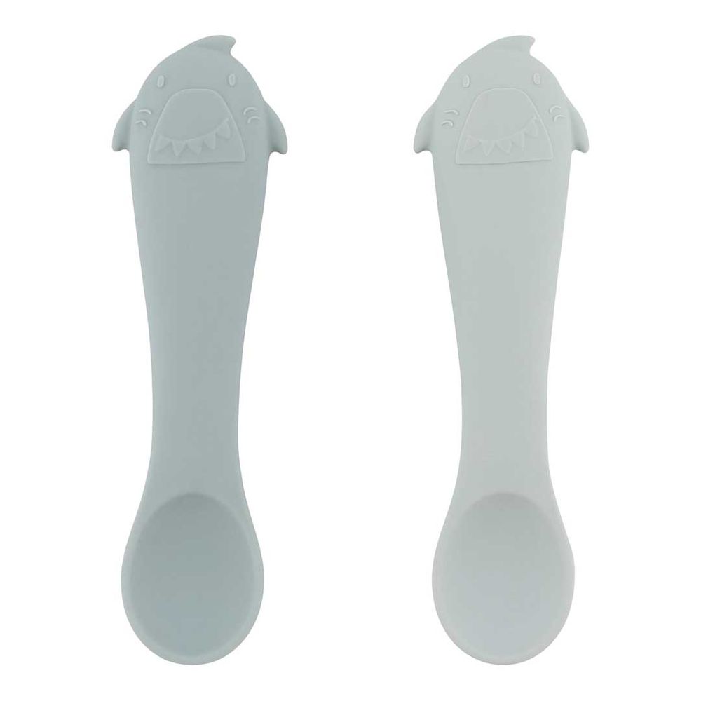 Trixie - Baby Silicone Feeding Spoon - Mr. Shark - 2Pcs