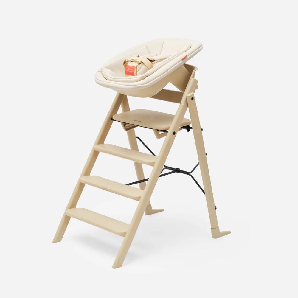 Kaos Klapp Recycled High Chair With Newborn Seat Set - Desert Sand