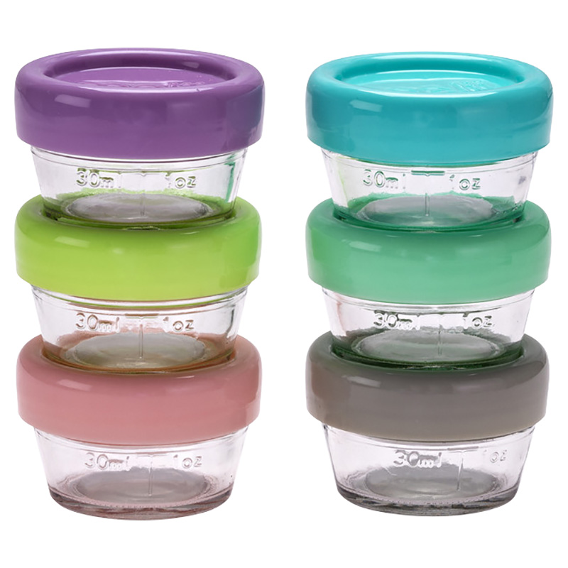 Melii - Glass Food Container - 2oz - 6pcs