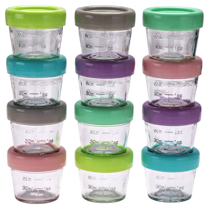 Melii - Glass Food Container - 4oz - 12pcs