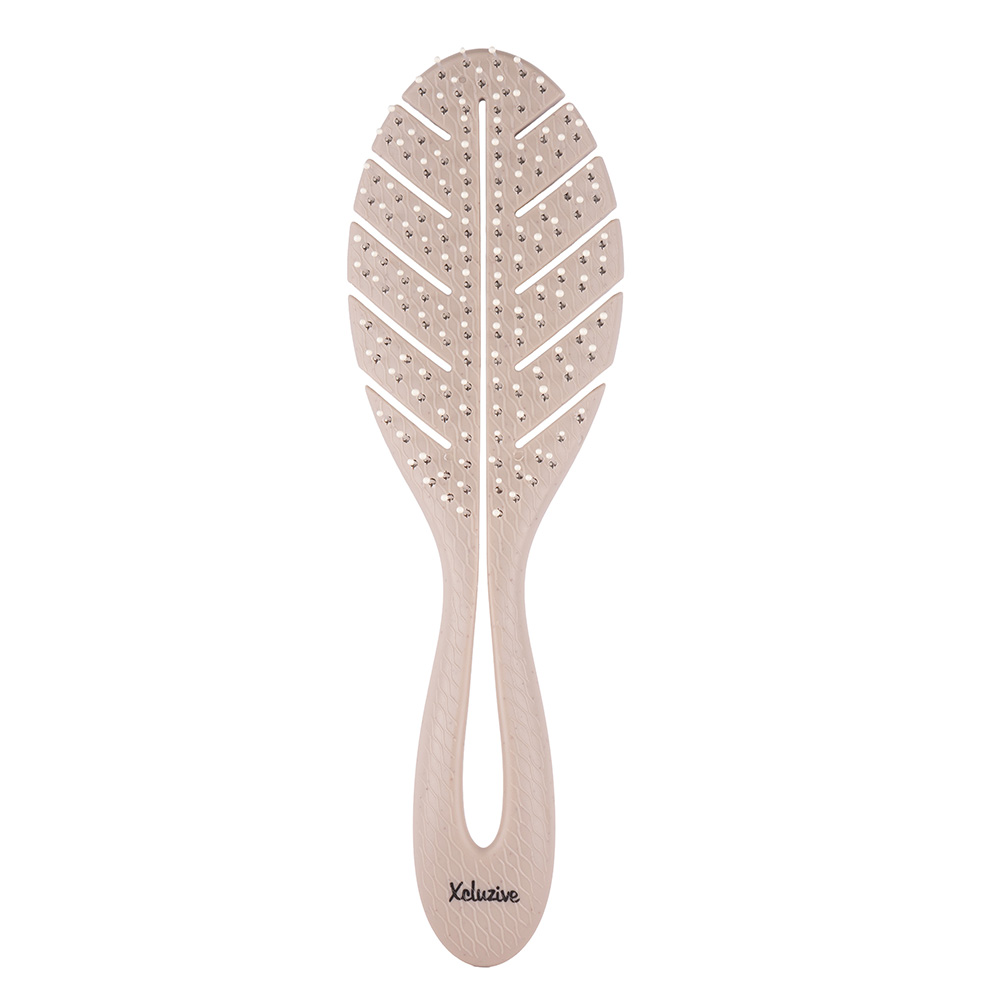 Xcluzive Eco Detangling Hair Brush With Handle - Beige