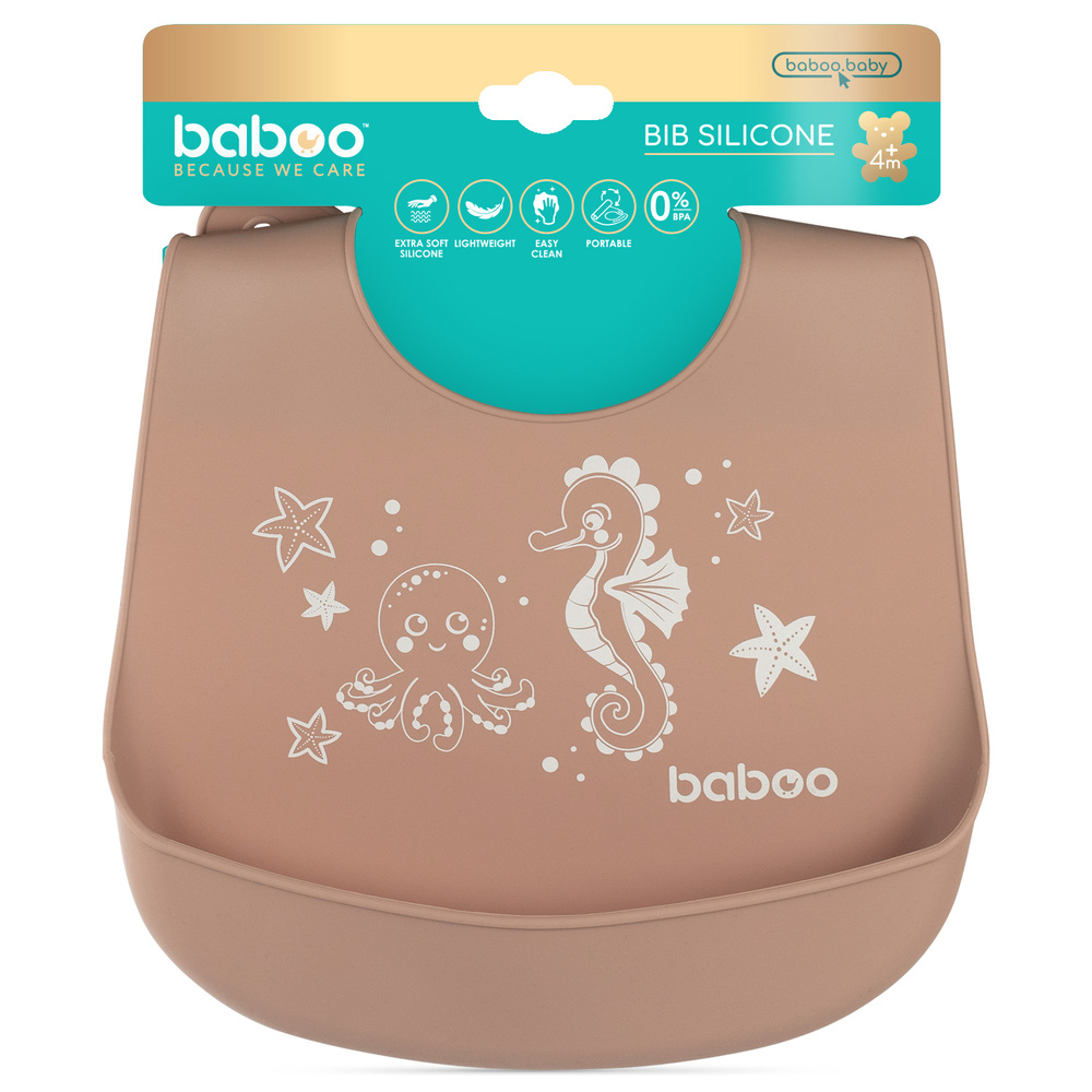 Baboo - Silicone Bib - Au Naturale