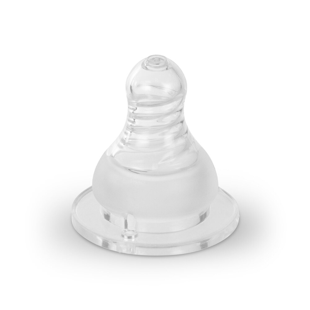 Baboo - Liquid Silicone Teat - 2 Pcs - Narrow Neck - Fast Flow - 6m+ (for Glass Bottle)
