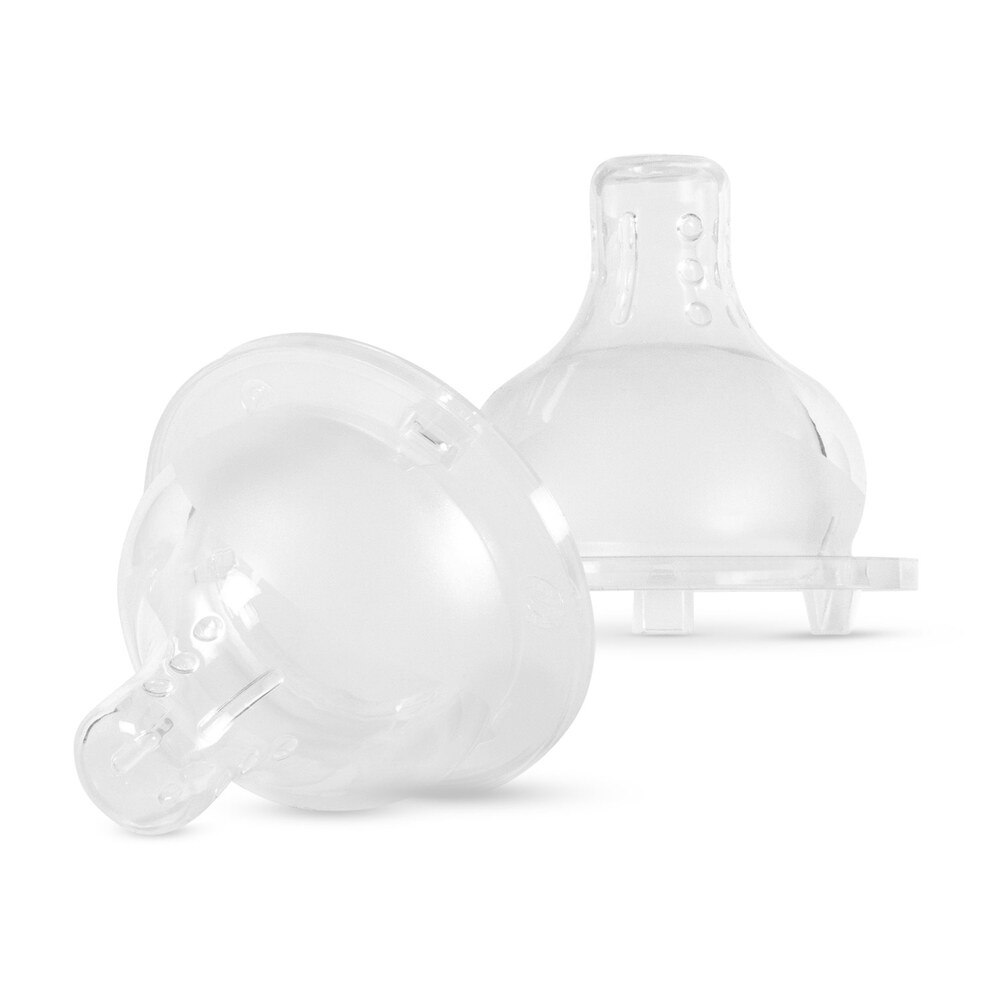 Baboo - Premium Anti-colic With 3 Valve Silicone Teat - Wide Neck - Fast Flow - +6m - 2 Pcs
