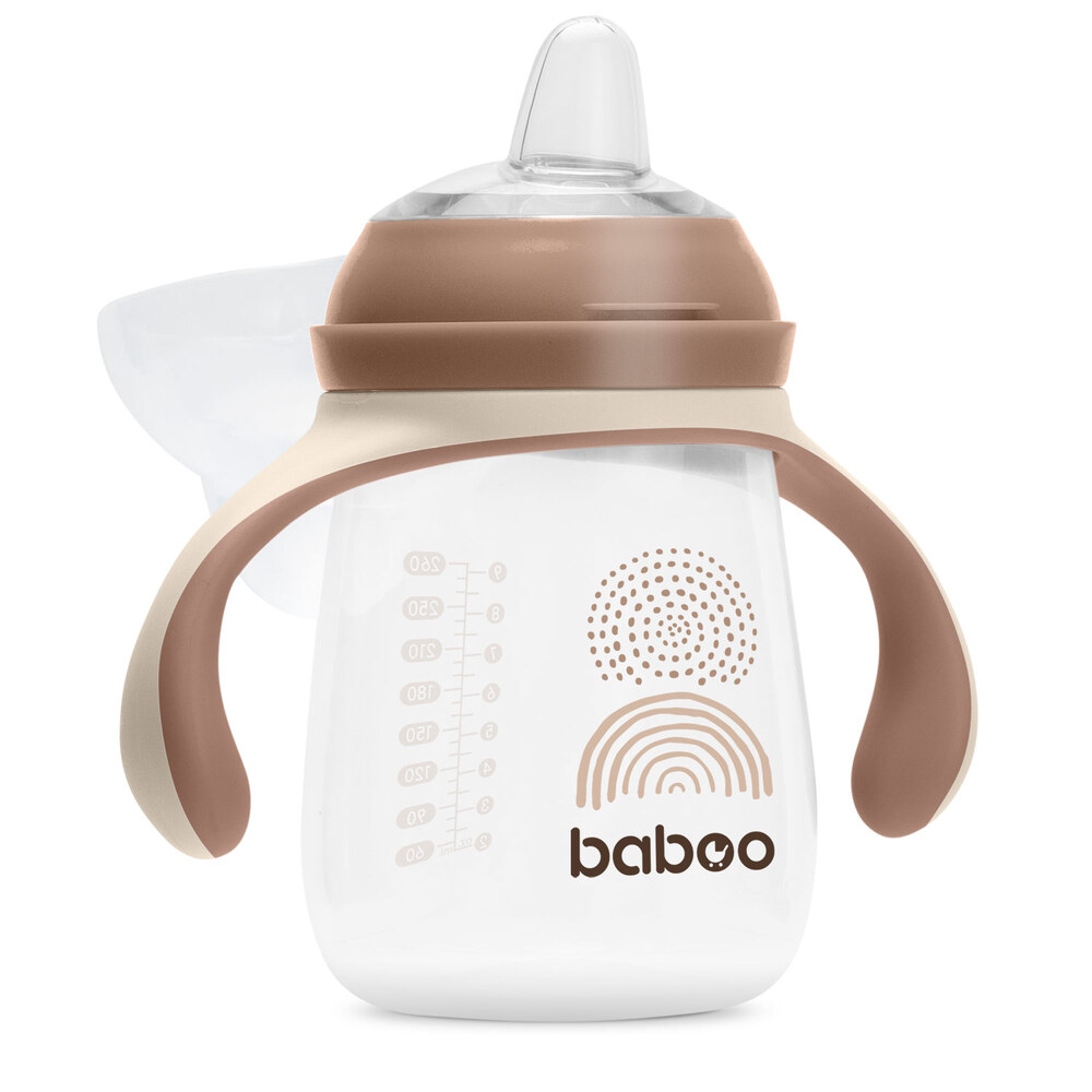 Baboo - Sippy Cup With Silicone Spout - Au Naturale - 260ml - 6m+