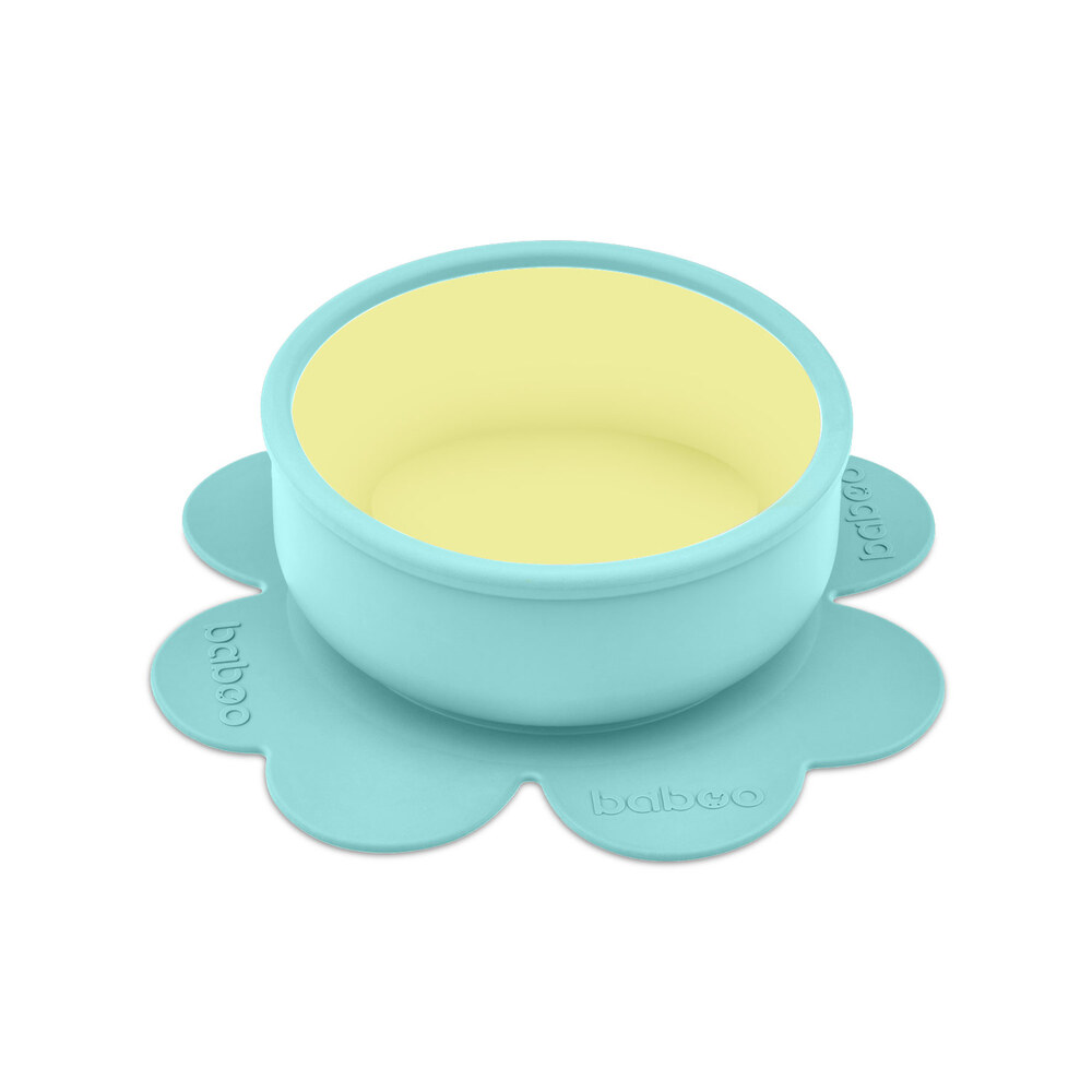 Baboo Silicone Bowl With Suction Base - Lagoon Fiesta - 6m+