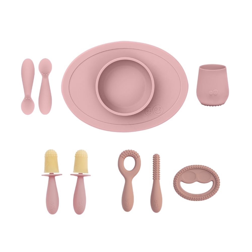 Ezpz - Ultimate Feeding Set - Blush - 9 Pcs