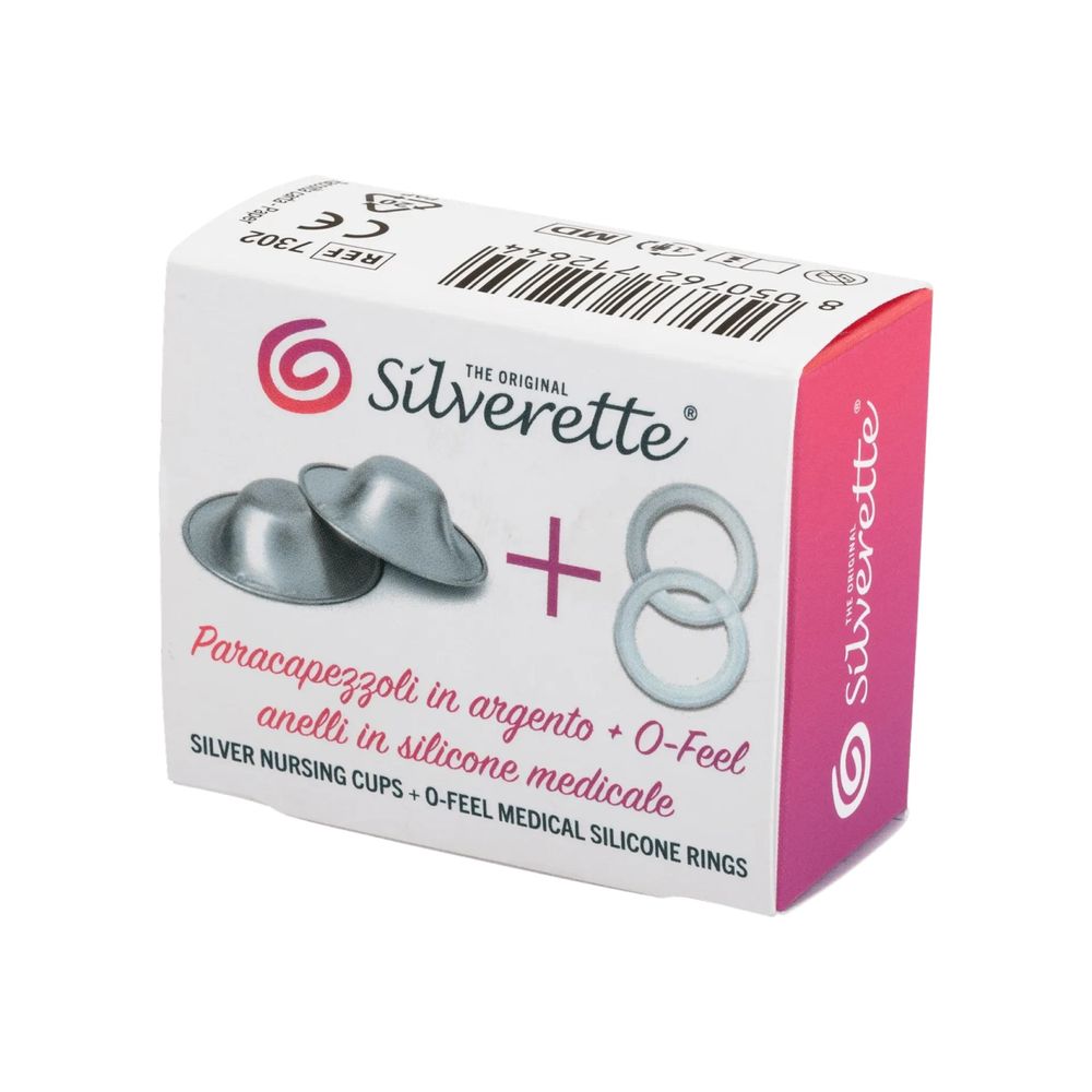 Silverette - Silver Nursing Cups With O-Feel - L