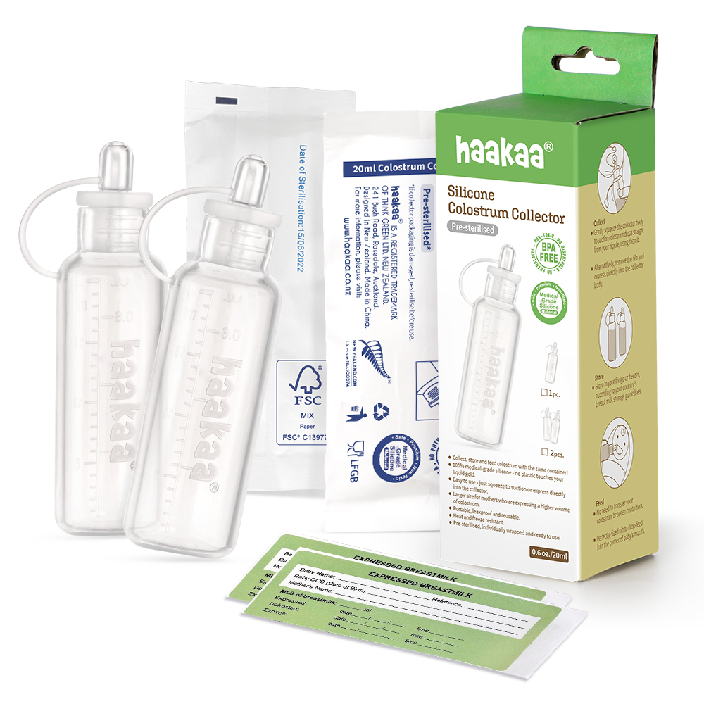 Haakaa - Pre Sterilized Silicone Colostrum Collector - 20ml - 2Pcs