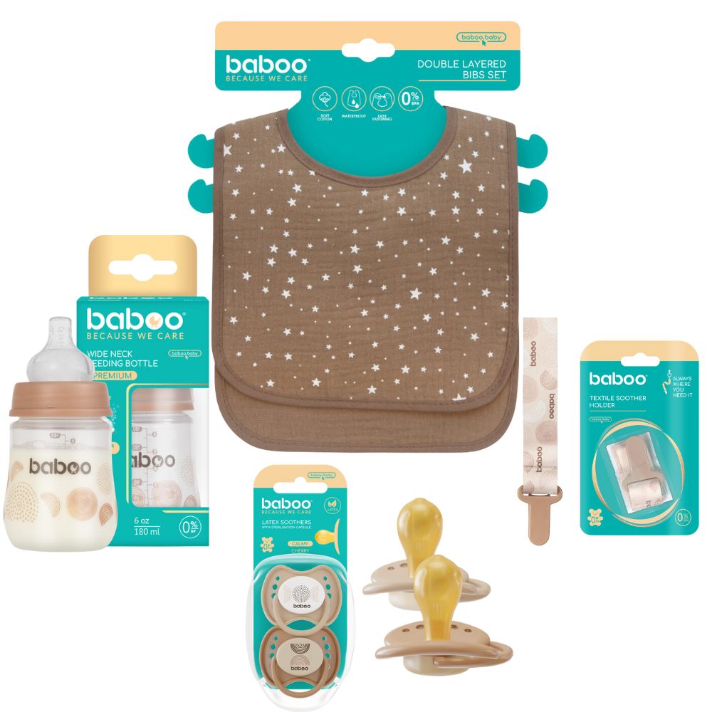 Baboo - Newborn Feeding Bundle - Au Naturale - 4pc