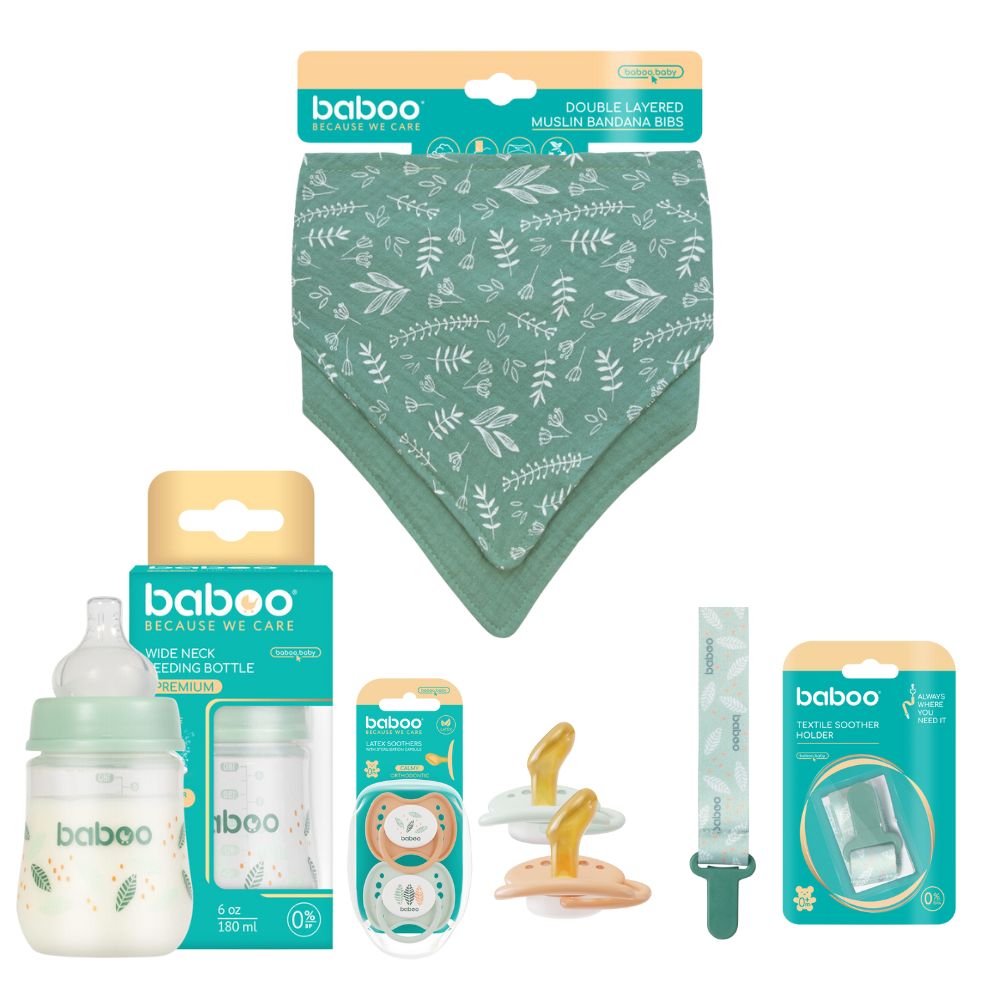 Baboo - Newborn Feeding Bundle - Peachy Keen - 4pc
