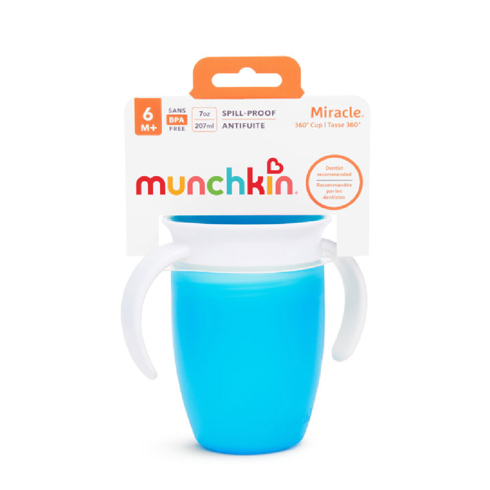 Munchkin - Miracle 360 Degree Baby Trainer Cup 6m + Blue - 207ml