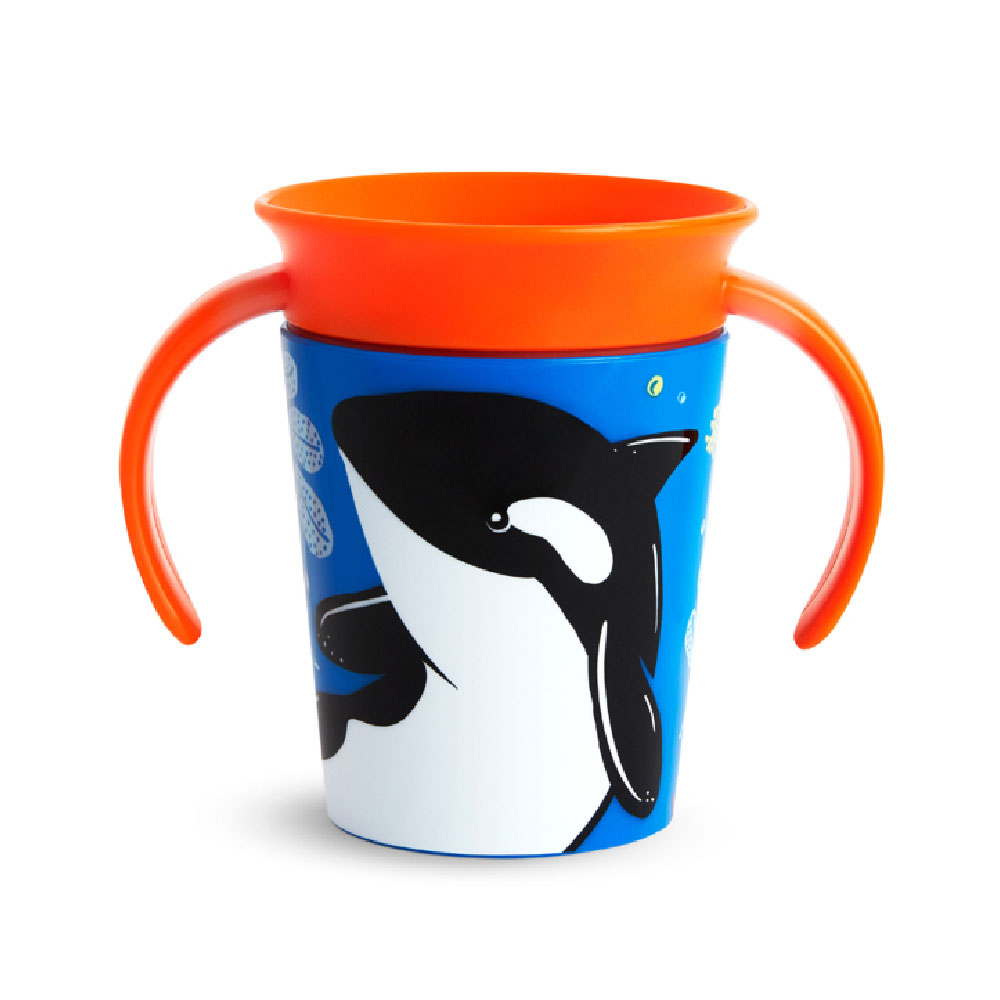 Munchkin - Miracle 360 Degree Degree WildLove Baby Trainer Cup - 6m + Orca - 177ml
