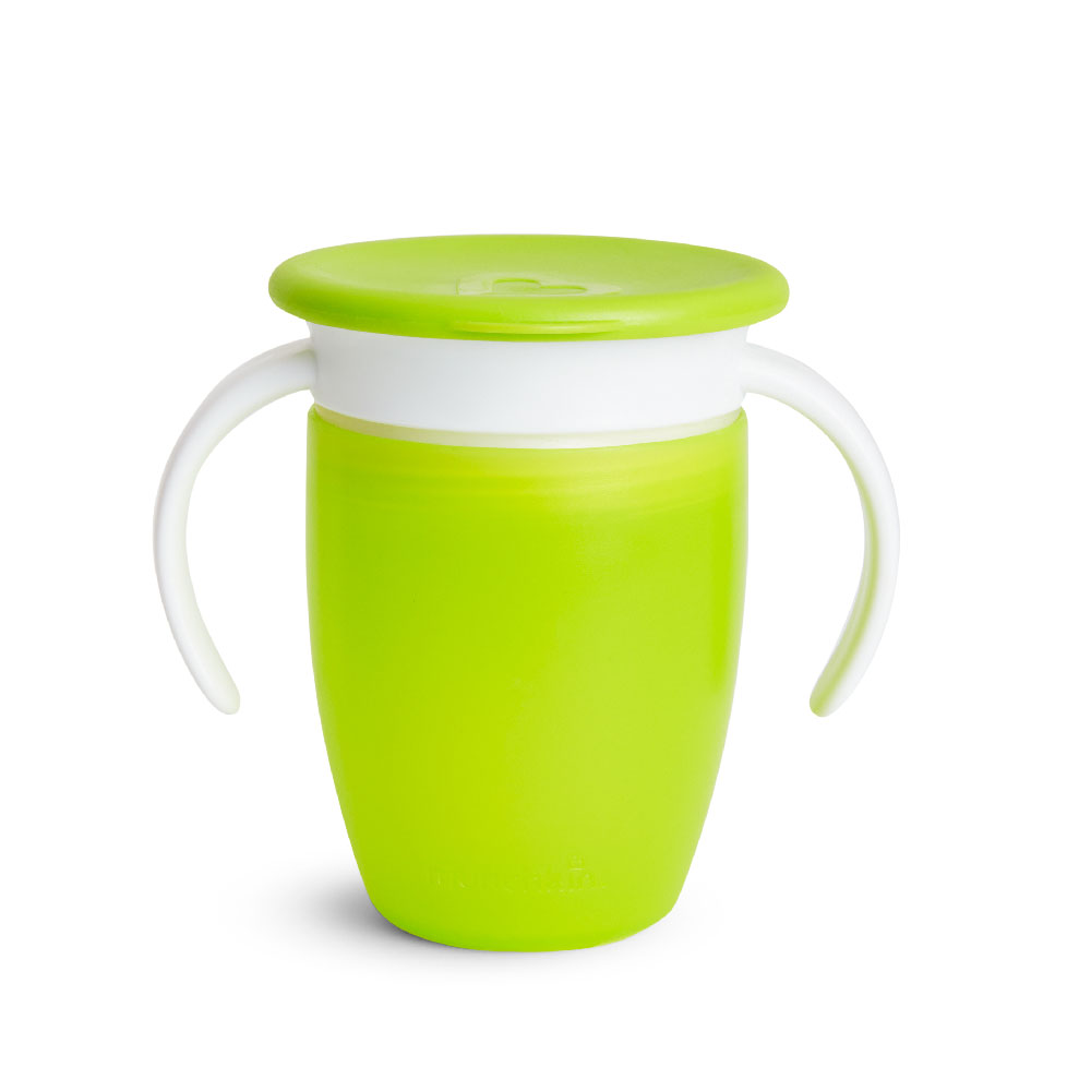 Munchkin - Miracle 360 Degree Baby Trainer Cup with Lid 6m + Green - 207ml