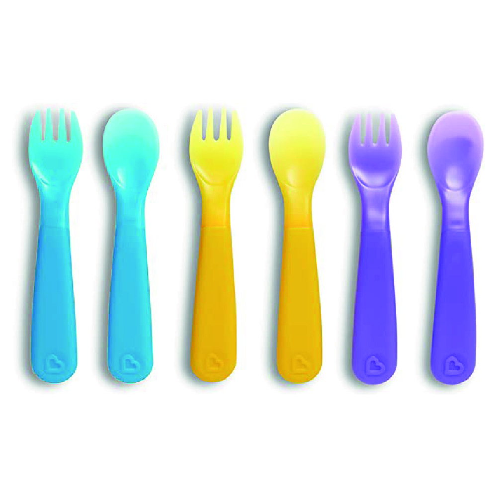 Munchkin ColorReveal Color Changing Toddler Forks & Spoons 12m+ - Pack of 6