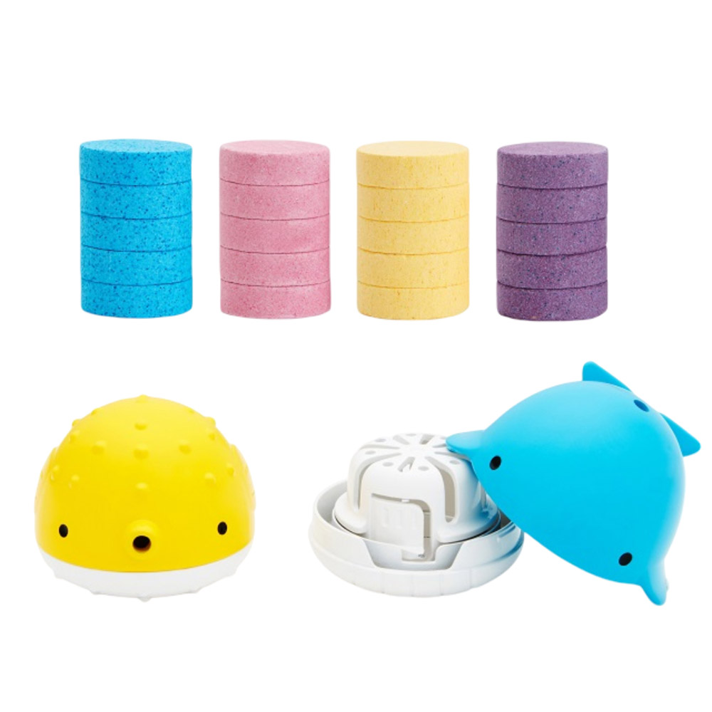 Munchkin - Color Buddies - Colorful Bath Bombs & Dispenser Toys Set - 22 Pcs