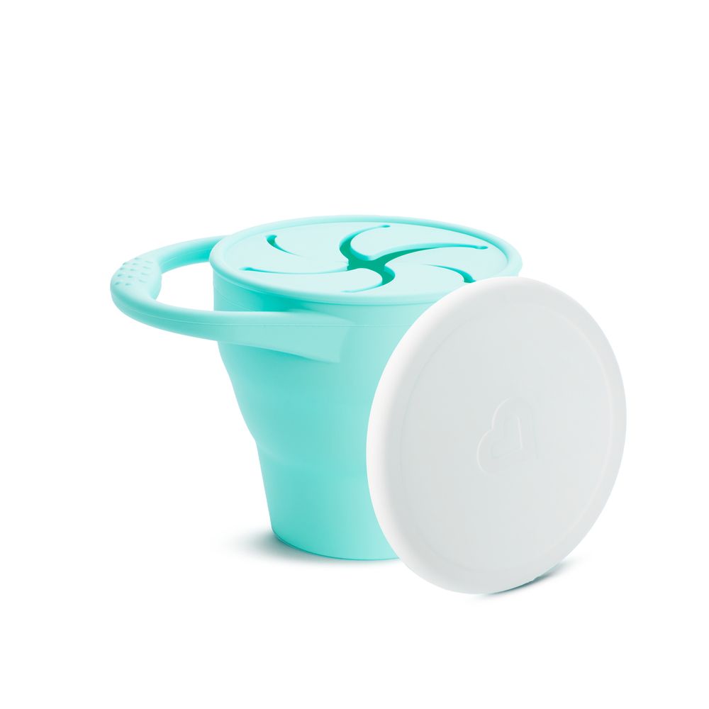 Munchkin C'est Silicone Snack Catcher with Lid 6m+ - Coral