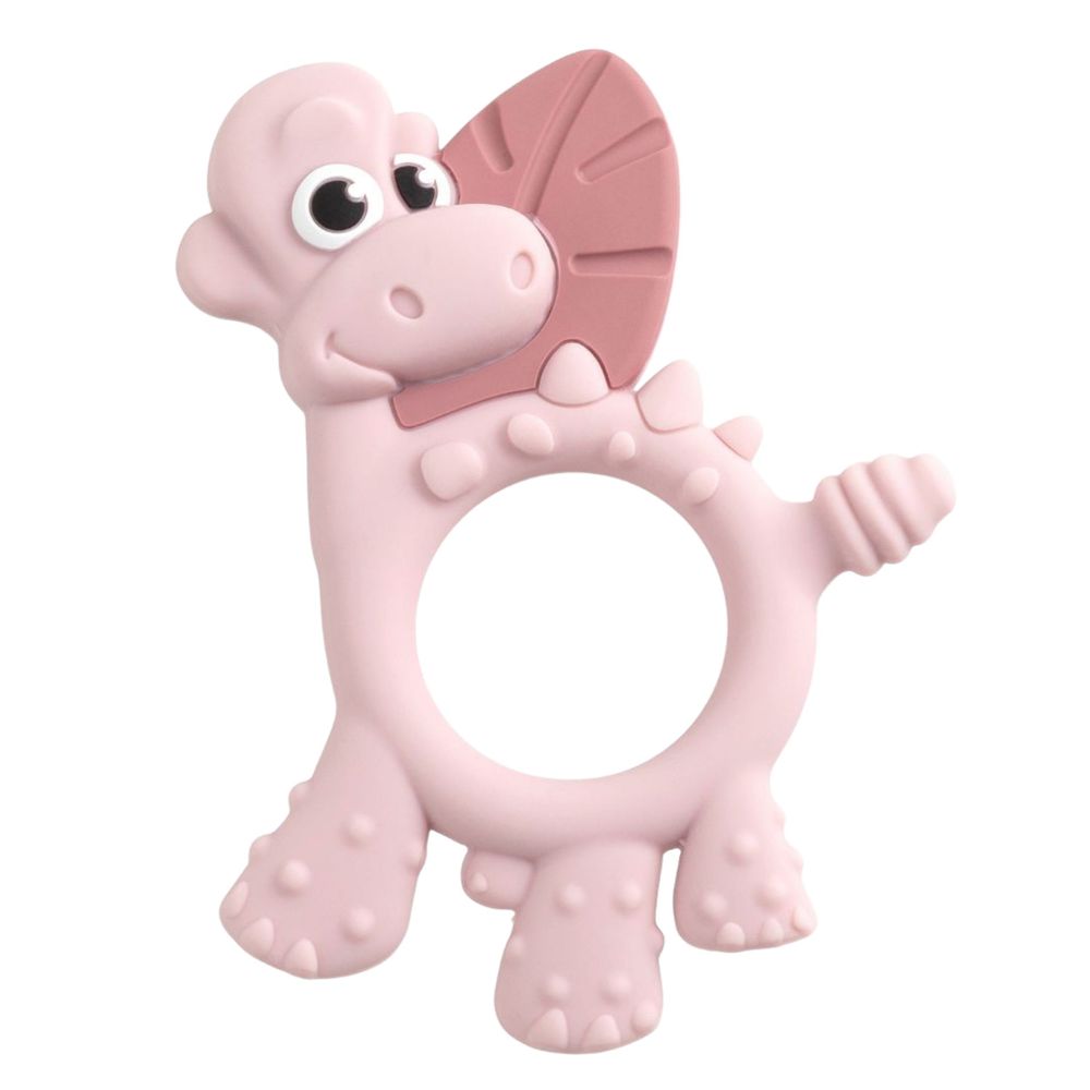 Bibado - Dotty The Dinosaur Multi-Sensory Teether - Blush