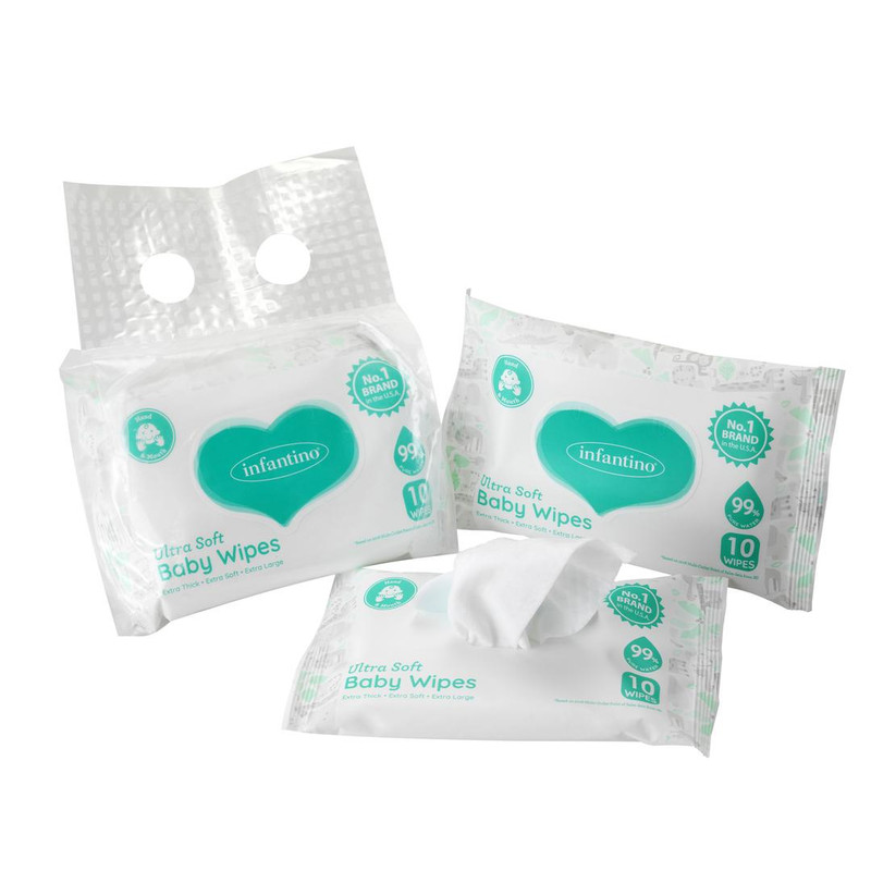 Infantino - Ultra Soft Baby Wipes - Pack of 3 - 30 Pcs