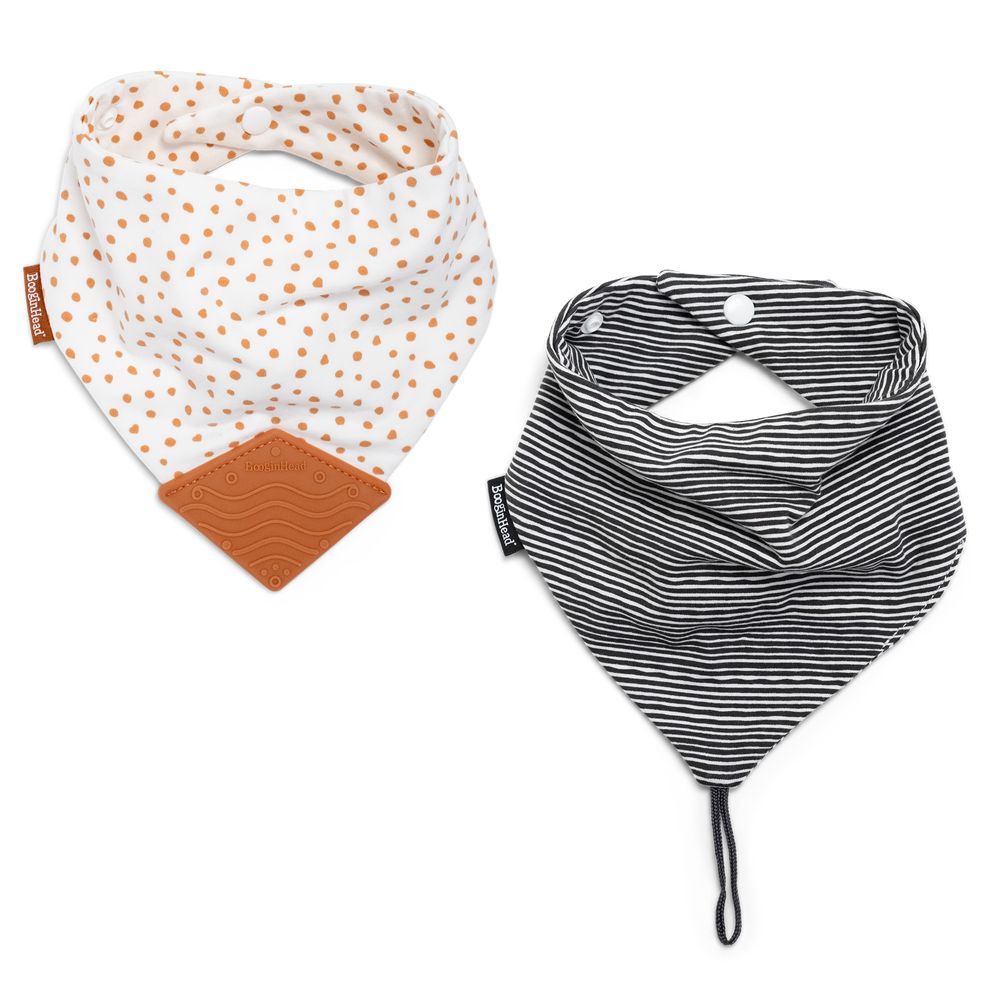 Infantino - Bandana Teether Bib & Pacigrip Bib - Terracotta