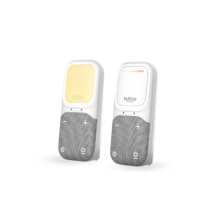 Hubble Connected Night Light Sense Glow Pro Audio Baby Monitor - White