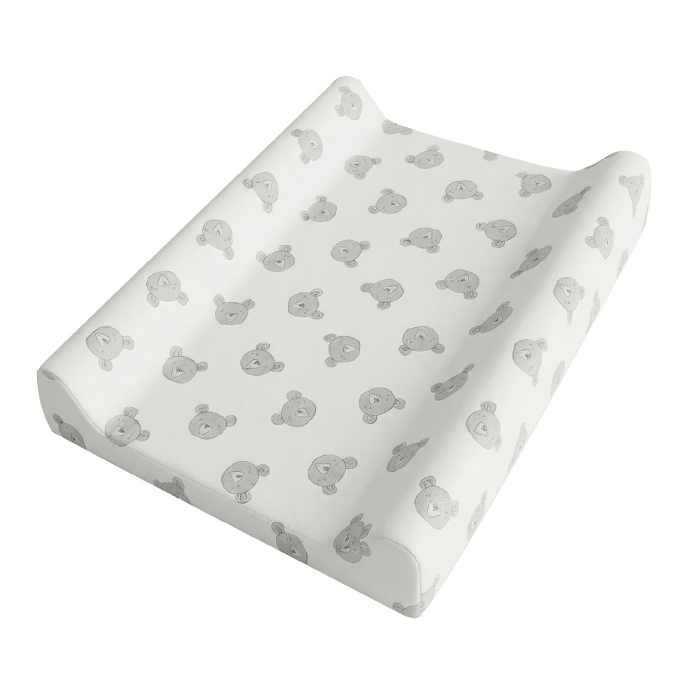 Moon - Contoured Foam Diaper Changing Pad - Bear - White