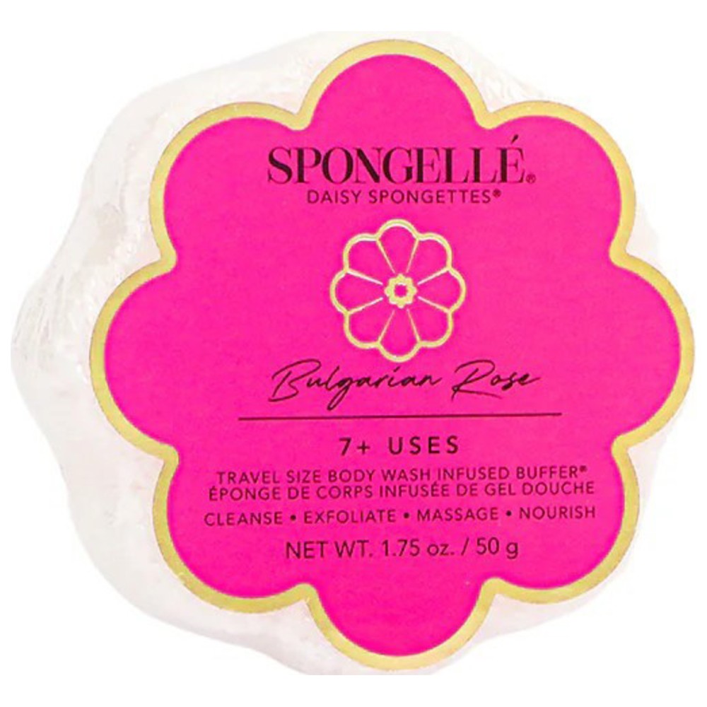 Spongelle - Daisy Collection Bulgarian Rose Body Wash Infused Spongette - 50 gm