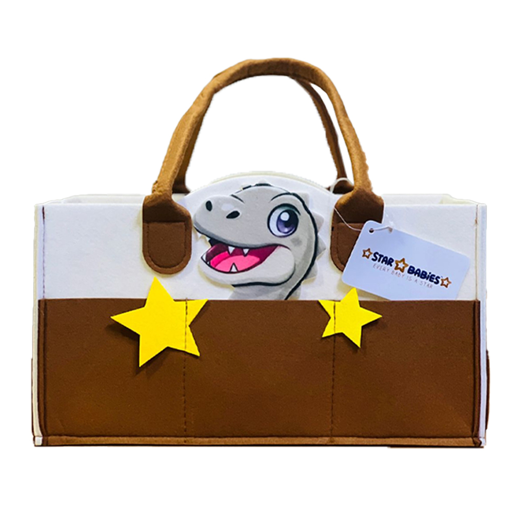 Star Babies - Caddy Diaper Bag Organizer - Dino - Brown